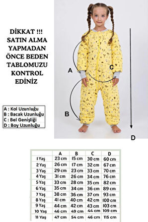 Kız Erkek Çocuk Kalın Elyaf Dolgulu Premium Kalite 2.5 Tog Desenli Uyku Tulumu