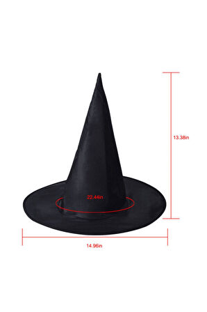 Halloween Siyah Cadı Şapkası