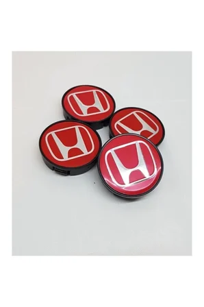 Honda Jant Göbeği Kırmızı 58-55mm 4'lü Set 894564654594