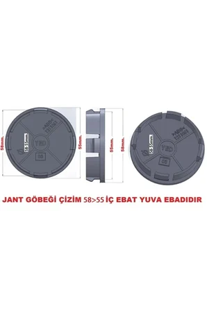 Honda Jant Göbeği Kırmızı 58-55mm 4'lü Set 894564654594
