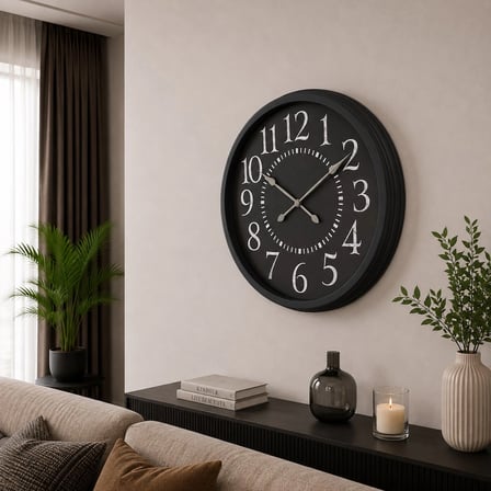 Black Legacy 60 x 60 Cm Metal Duvar Saati iegxx