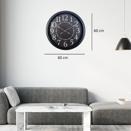 Black Legacy 60 x 60 Cm Metal Duvar Saati iegxx