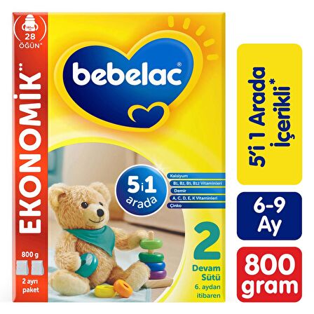 Bebelac 2 Devam Sütü 800 gr 6-9 Ay