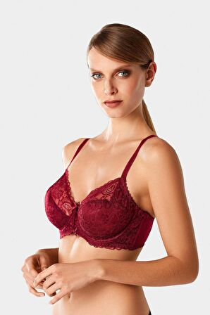 Kadın Bordo 7003 Balenli Toparlayici Minimizer Sütyen