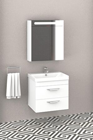 MARİA 60 CM BANYO DOLABI BEYAZ - BOY DOLAP HARİÇ 