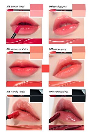 Işıltılı Renklerde, Nemlendirici, Uzun Süre Kalıcı Tint Clio Dewy Syrup Tint (04 Peachy Spring)