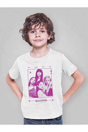 Blackpink Müzik Grubu Baskılı Unisex Çocuk Tişört (1-12 Yaş)
