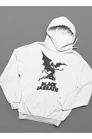 Black Sabbath Baskılı Unisex Oversize Müzik Grubu Hoodie