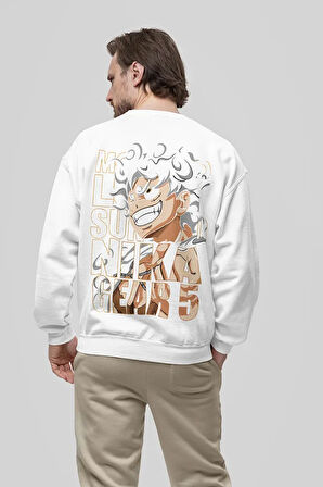Monkey D. Luffy Nika Gear 5 Baskılı Unisex Oversize Anime Sweatshirt
