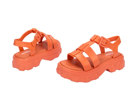 Mini Melissa Ella Infantil Preto Kız Çocuk Sandalet Turuncu 36442