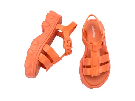 Mini Melissa Ella Infantil Preto Kız Çocuk Sandalet Turuncu 36442