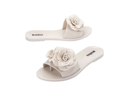 Melissa Babe Petals AD Kadın-Kız Çocuk Parmak Arası Terlik 37817-Krem