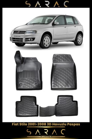 Fiat Stilo 2002 Model Araca Özel 3d Havuzlu Paspas