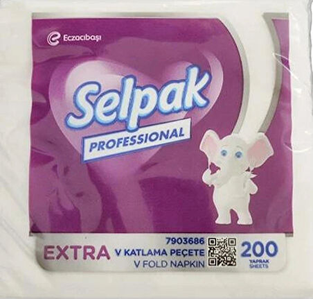 Extra V Katlama Peçete 200 Yaprak x 24 Paket