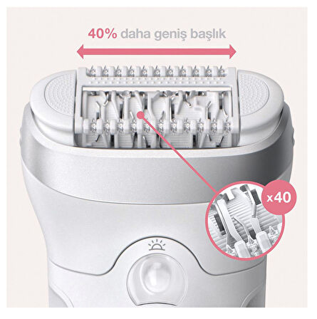 Braun Silk-épil 9 9705 SensoSmart Kablosuz Islak&Kuru 3 Ek Parçalı 2'si 1 Arada Epilatör