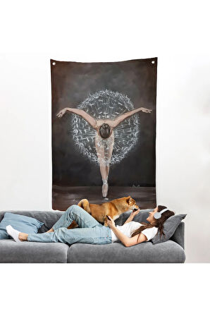 Balerin Kadın Duvar Örtüsü-7904