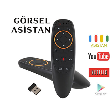 2.4G Air Mouse Sesli Kumanda – Gyro Sensörlü Kablosuz Uzaktan Kumanda