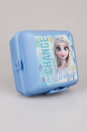 DEKOMUS İLE YENİ SEZON COOL GIRL LİSANSLI FROZEN ELSA 2 KATLI BESLENME KUTUSU / LUNCH BOX "DEKOMUS CEP DEFTERİ HEDİYELİ"