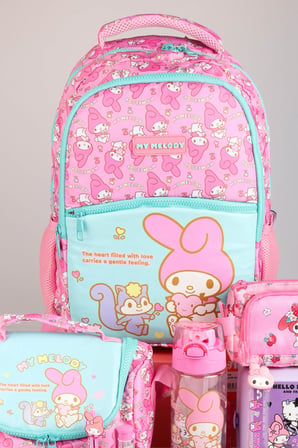 DEKOMUS İLE YENİ SEZON LİSANSLI MY MELODY&BEST FRIENDS "MELOPINK KOLEKSİYONU" FULL KIRTASİYE SETİ OKUL,KALEM VE TERMOSLU BESLENME ÇANTASI İLE 500 ML MATARA,BESLENME KUTUSU "DEKOMUS CEP DEFTERİ HEDİYELİ" 