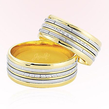 Sarı Beyaz Altın Alyans 7906