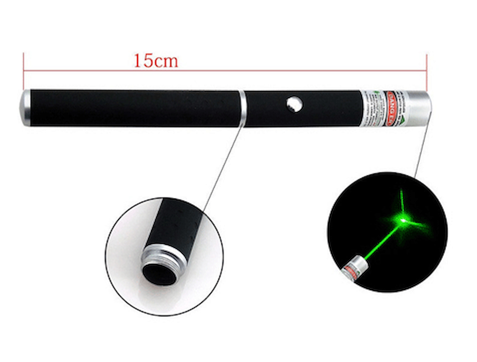 Yeşil Lazer Pointer 500 Mw 15 Km Etkili (tek Başlık 5 Model)