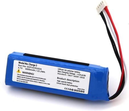 Sertec Jbl Charge 3 Uyumlu 3.7v 6000 Mah Soketli Batarya