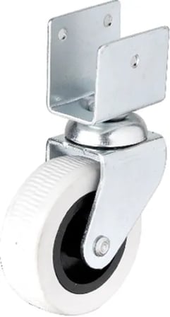 Hts 324 - 50x20 Mm Gri Kısa U Tablalı Teker 4 Adet