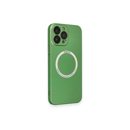 Apple iPhone 13 Pro Kılıf Jack Magneticsafe Lens Silikon - Yeşil