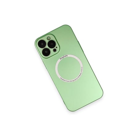 Apple iPhone 13 Pro Kılıf Jack Magneticsafe Lens Silikon - Yeşil