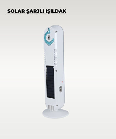 60W Solar / 220V Şarjlı Işıldak - Askı Aparatlı ve Ayaklı - Su Geçirmez