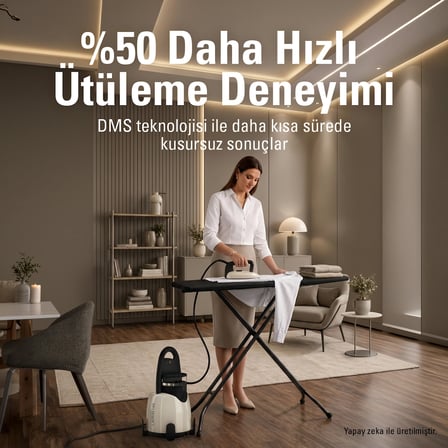 Laurastar Lift Plus Buhar Kazanlı Ütü - Bej (%100 Kuru Buhar Teknolojisi, %50 Zaman Tasarrufu)
