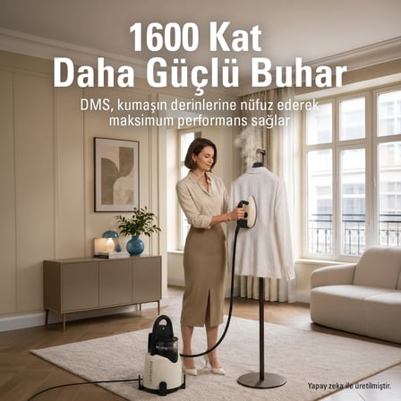 Laurastar Lift Plus Buhar Kazanlı Ütü - Bej (%100 Kuru Buhar Teknolojisi, %50 Zaman Tasarrufu)
