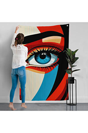 Güzel Gözlü Kadın Duvar Örtüsü-7908