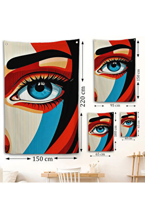 Güzel Gözlü Kadın Duvar Örtüsü-7908