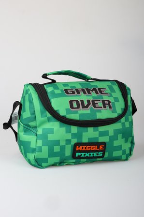 x Dekomus Lisanslı Creeper Piksel Desenli Termoslu Beslenme Çantası 