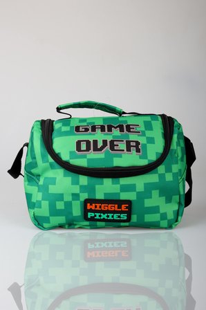 x Dekomus Lisanslı Creeper Piksel Desenli Termoslu Beslenme Çantası 