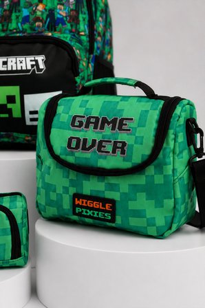 x Dekomus Lisanslı Minecraft Büyük Boy Okul,Termoslu Beslenme Ve Kalem Çantası Seti