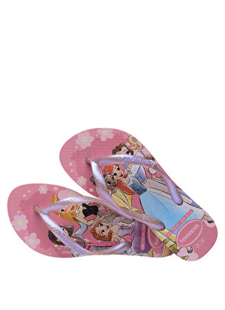 Havaianas Pembe - Çok Renkli Kadın Plaj Terliği KIDS SLIM PRINCESS