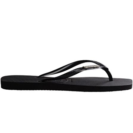 HAVAIANAS Slim Square Logo Metallic Black/Silver 4148257-2976