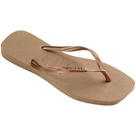 HAVAIANAS Slim Square Logo Metallic Rose Gold/Rose Gold 4148257-5282