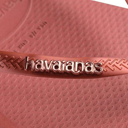 HAVAIANAS Slim Square Logo Metallic Mahogany 4148257-5416