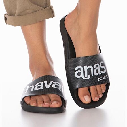 Havaianas Slide Classic Logomania Erkek Siyah Terlik