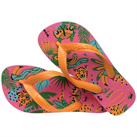 Havaianas Kids Top Fashion Pink Fluxpop Yellow  Pembe Çocuk Terlik