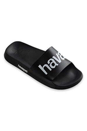 Havaianas 4148124 Slide Classic Logomania Tek Bant Siyah-Beyaz Unisex Terlik
