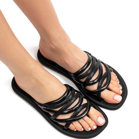 Ipenama  Kadın Terlik 83606 Ipanema MEU SOL SLIDE FEM DD0090 Black/Lilac