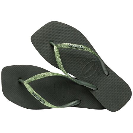 HAVAIANAS Slim Square Glıtter FC Green Olive 4148102-4896