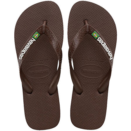 HAVAIANAS Brasil Logo Dark Brown Parmak Arası Terlik 4110850-2673