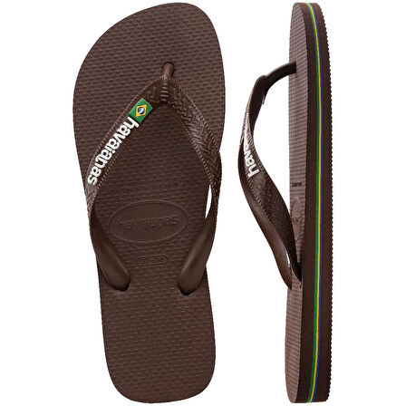 HAVAIANAS Brasil Logo Dark Brown Parmak Arası Terlik 4110850-2673
