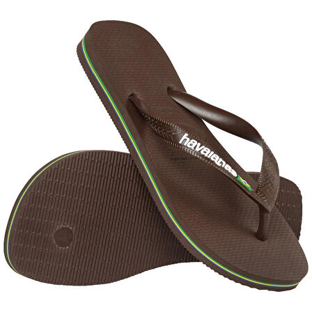 HAVAIANAS Brasil Logo Dark Brown Parmak Arası Terlik 4110850-2673