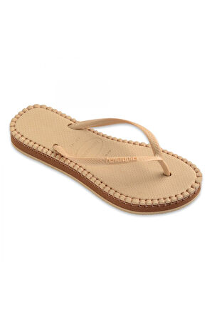 Havaianas 4149928 Slim Flatform Loop Parmak Arası Bej Kadın Terlik